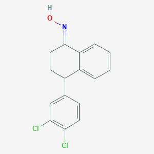 molecular formula C16H13Cl2NO B052406 (NE)-N-[4-(3,4-dichlorophenyl)-3,4-dihydro-2H-naphthalen-1-ylidene]hydroxylamine CAS No. 124345-14-8