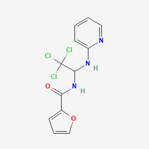 molecular formula C12H10Cl3N3O2 B5240612 N-(2,2,2-trichloro-1-(pyridin-2-ylamino)ethyl)furan-2-carboxamide 