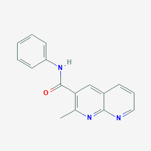 molecular formula C16H13N3O B052411 2-甲基-N-苯基-1,8-萘啶-3-甲酰胺 CAS No. 112697-61-7