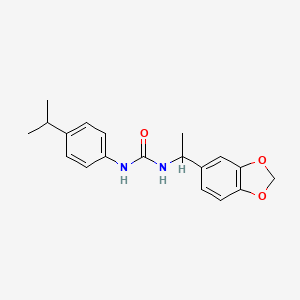 molecular formula C19H22N2O3 B5241190 N-[1-(1,3-benzodioxol-5-yl)ethyl]-N'-(4-isopropylphenyl)urea 
