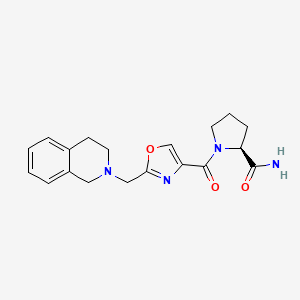 molecular formula C19H22N4O3 B5241248 (2S)-1-[2-(3,4-dihydro-1H-isoquinolin-2-ylmethyl)-1,3-oxazole-4-carbonyl]pyrrolidine-2-carboxamide 