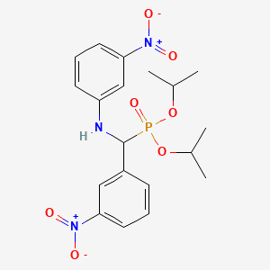 molecular formula C19H24N3O7P B5241670 Dipropan-2-yl {(3-nitrophenyl)[(3-nitrophenyl)amino]methyl}phosphonate 