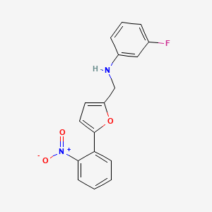molecular formula C17H13FN2O3 B5241711 (3-fluorophenyl){[5-(2-nitrophenyl)-2-furyl]methyl}amine 