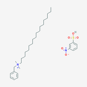 molecular formula C33H55N2O5S+ B052419 Benzyldimethyloctadecyl ammonium 3-nitrobenzenesulfonate CAS No. 124088-59-1