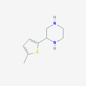 molecular formula C9H14N2S B052420 2-(5-Methylthiophen-2-yl)piperazine CAS No. 111760-40-8