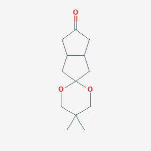 molecular formula C13H20O3 B052426 5,5-dimethyl-hexahydro-1'H-spiro[1,3-dioxane-2,2'-pentalene]-5'-one CAS No. 92007-37-9