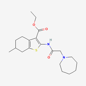 ethyl 2-[(1-azepanylacetyl)amino]-6-methyl-4,5,6,7-tetrahydro-1-benzothiophene-3-carboxylate
