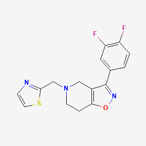 3-(3,4-difluorophenyl)-5-(1,3-thiazol-2-ylmethyl)-4,5,6,7-tetrahydroisoxazolo[4,5-c]pyridine