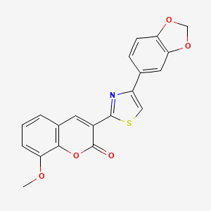 3-[4-(1,3-benzodioxol-5-yl)-1,3-thiazol-2-yl]-8-methoxy-2H-chromen-2-one