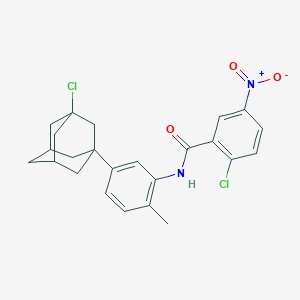 2-chloro-N-[5-(3-chloro-1-adamantyl)-2-methylphenyl]-5-nitrobenzamide