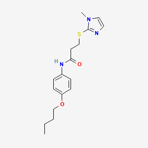 N-(4-butoxyphenyl)-3-[(1-methyl-1H-imidazol-2-yl)thio]propanamide