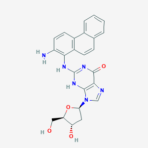 molecular formula C24H22N6O4 B052427 1-(Deoxyguanosin-N(2)-yl)-2-aminophenanthrene CAS No. 125310-67-0