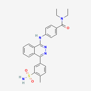 molecular formula C26H27N5O3S B5242709 N,N-diethyl-4-{[4-(4-methyl-3-sulfamoylphenyl)phthalazin-1-yl]amino}benzamide 