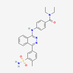 4-({4-[3-(aminosulfonyl)-4-methylphenyl]-1-phthalazinyl}amino)-N,N-diethylbenzamide
