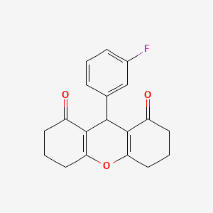 molecular formula C19H17FO3 B5242710 9-(3-fluorophenyl)-3,4,5,6,7,9-hexahydro-1H-xanthene-1,8(2H)-dione 