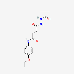 4-[2-(2,2-dimethylpropanoyl)hydrazino]-N-(4-ethoxyphenyl)-4-oxobutanamide