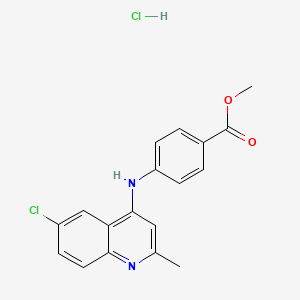 molecular formula C18H16Cl2N2O2 B5242733 Methyl 4-[(6-chloro-2-methylquinolin-4-yl)amino]benzoate;hydrochloride 