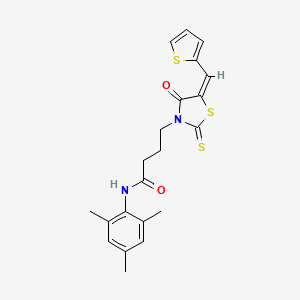 N-mesityl-4-[4-oxo-5-(2-thienylmethylene)-2-thioxo-1,3-thiazolidin-3-yl]butanamide