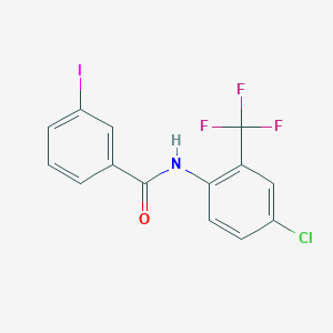 molecular formula C14H8ClF3INO B5242741 N-[4-chloro-2-(trifluoromethyl)phenyl]-3-iodobenzamide 
