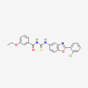 molecular formula C23H18ClN3O3S B5242748 N-{[2-(2-chlorophenyl)-1,3-benzoxazol-5-yl]carbamothioyl}-3-ethoxybenzamide 