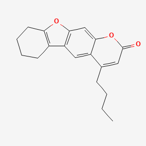 molecular formula C19H20O3 B5242762 4-butyl-6,7,8,9-tetrahydro-2H-[1]benzofuro[3,2-g]chromen-2-one 