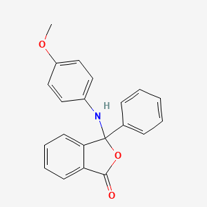 molecular formula C21H17NO3 B5242769 3-[(4-methoxyphenyl)amino]-3-phenyl-2-benzofuran-1(3H)-one 