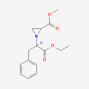 molecular formula C15H19NO4 B5243832 Methyl 1-(1-ethoxy-1-oxo-3-phenylpropan-2-yl)aziridine-2-carboxylate 