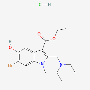 molecular formula C17H24BrClN2O3 B5244491 ethyl 6-bromo-2-[(diethylamino)methyl]-5-hydroxy-1-methyl-1H-indole-3-carboxylate hydrochloride 