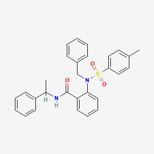 molecular formula C29H28N2O3S B5244583 2-[benzyl-(4-methylphenyl)sulfonylamino]-N-(1-phenylethyl)benzamide 