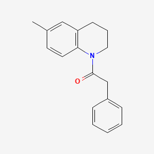 molecular formula C18H19NO B5246317 1-[6-METHYL-3,4-DIHYDRO-1(2H)-QUINOLINYL]-2-PHENYL-1-ETHANONE 