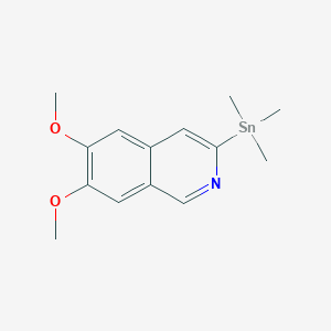 molecular formula C14H19NO2Sn B052469 6,7-Dimethoxy-3-(trimethylstannyl)isoquinoline CAS No. 1245284-29-0