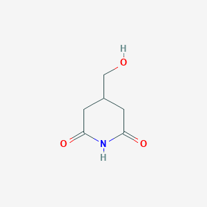 molecular formula C6H9NO3 B052474 4-(Hydroxymethyl)piperidine-2,6-dione CAS No. 171522-80-8