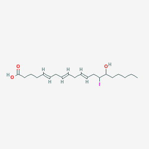 molecular formula C20H33IO3 B052477 14-Iodo-15-hydroxy-5,8,11-eicosatrienoic acid CAS No. 117675-23-7