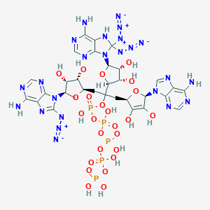 molecular formula C30H37N24O25P5 B052483 8-Azido-p3A3 CAS No. 117146-01-7
