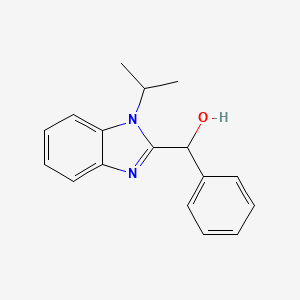 molecular formula C17H18N2O B5249045 Phenyl-(1-propan-2-ylbenzimidazol-2-yl)methanol CAS No. 162891-16-9