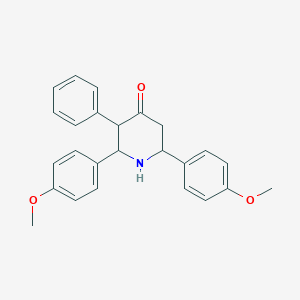 molecular formula C25H28N2O2 B052491 2,6-Bis(4-methoxyphenyl)-3-phenylpiperidin-4-one CAS No. 124069-08-5