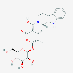 molecular formula C25H26N2O9 B052492 Nauclecosidine CAS No. 121880-13-5