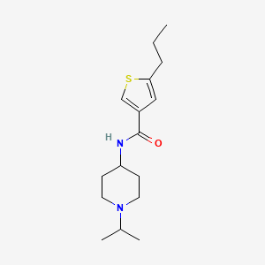 molecular formula C16H26N2OS B5249544 N-[1-(propan-2-yl)piperidin-4-yl]-5-propylthiophene-3-carboxamide 
