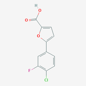 molecular formula C11H6ClFO3 B052503 5-(4-Chloro-3-fluorophenyl)-2-furoic acid CAS No. 893734-58-2