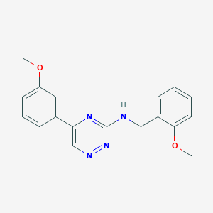 molecular formula C18H18N4O2 B5251560 N-(2-methoxybenzyl)-5-(3-methoxyphenyl)-1,2,4-triazin-3-amine 