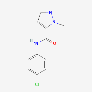molecular formula C11H10ClN3O B5251787 N-(4-chlorophenyl)-1-methyl-1H-pyrazole-5-carboxamide 