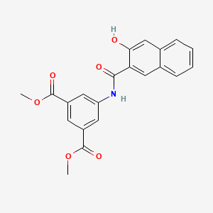 molecular formula C21H17NO6 B5251976 Dimethyl 5-[(3-hydroxynaphthalene-2-carbonyl)amino]benzene-1,3-dicarboxylate 
