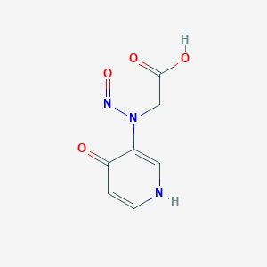 molecular formula C7H7N3O4 B052525 Glycine, N-(4-hydroxy-3-pyridinyl)-N-nitroso-(9CI) CAS No. 120256-17-9
