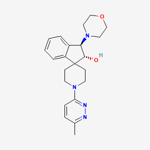 molecular formula C22H28N4O2 B5252814 (1R,2R)-1'-(6-methylpyridazin-3-yl)-1-morpholin-4-ylspiro[1,2-dihydroindene-3,4'-piperidine]-2-ol 