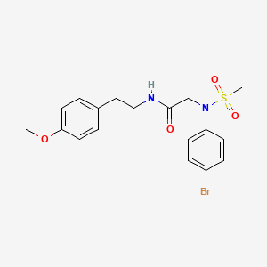 molecular formula C18H21BrN2O4S B5253191 N~2~-(4-bromophenyl)-N~1~-[2-(4-methoxyphenyl)ethyl]-N~2~-(methylsulfonyl)glycinamide 