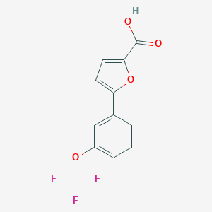 molecular formula C12H7F3O4 B052532 5-[3-(Trifluoromethoxy)phenyl]-2-furoic acid CAS No. 355818-02-9