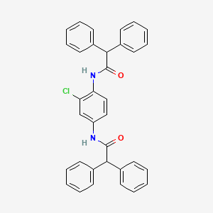 molecular formula C34H27ClN2O2 B5253683 N,N'-(2-chloro-1,4-phenylene)bis(2,2-diphenylacetamide) 