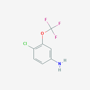 molecular formula C7H5ClF3NO B052540 4-Chloro-3-(trifluoromethoxy)aniline CAS No. 97608-50-9