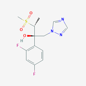 molecular formula C13H15F2N3O3S B052541 Genaconazole CAS No. 121650-83-7
