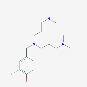 molecular formula C17H29F2N3 B5254296 N'-[(3,4-difluorophenyl)methyl]-N'-[3-(dimethylamino)propyl]-N,N-dimethylpropane-1,3-diamine 